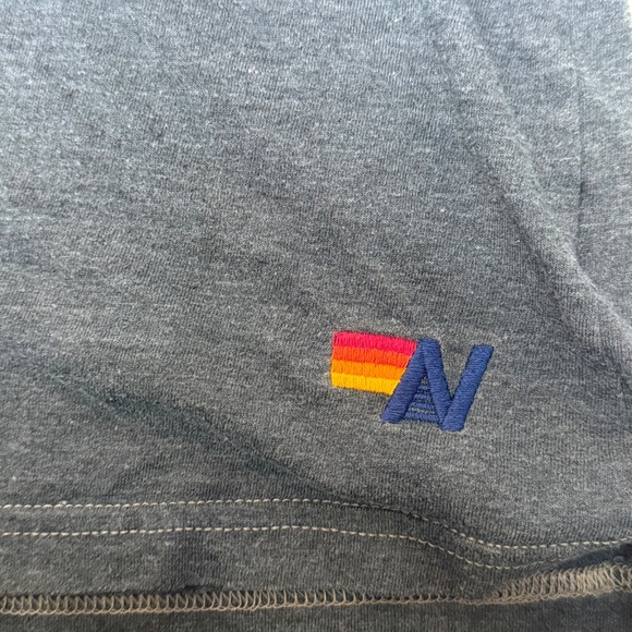 Aviator Nation Charcoal Tank Top with White Bolt, Small - Picture 6 of 10